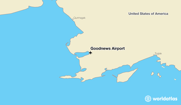 Goodnews Airport location on a map