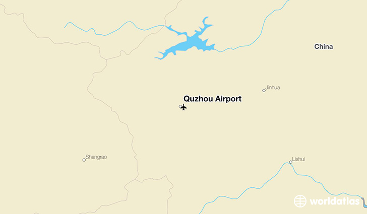 Quzhou Airport location on a map