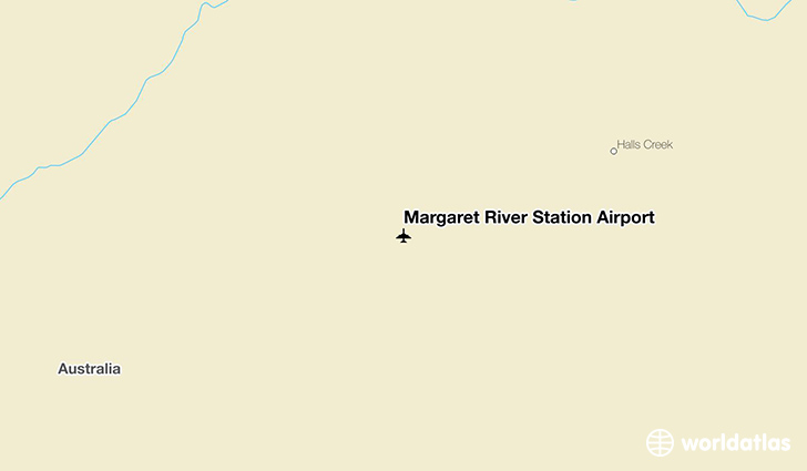 Margaret River Station Airport location on a map