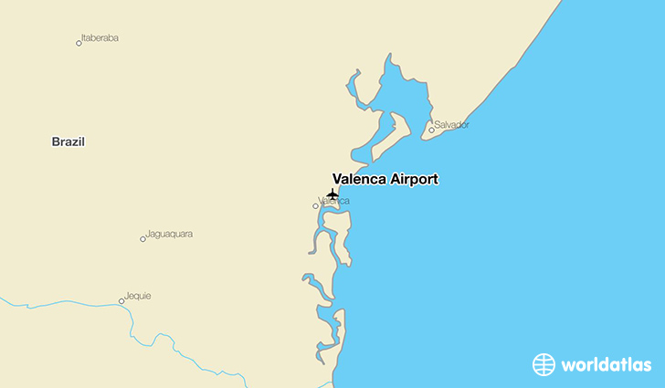 Valença Airport location on a map