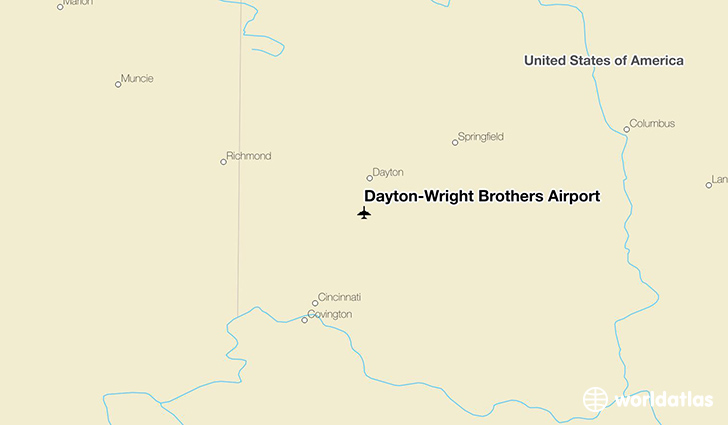 Dayton-Wright Brothers Airport location on a map