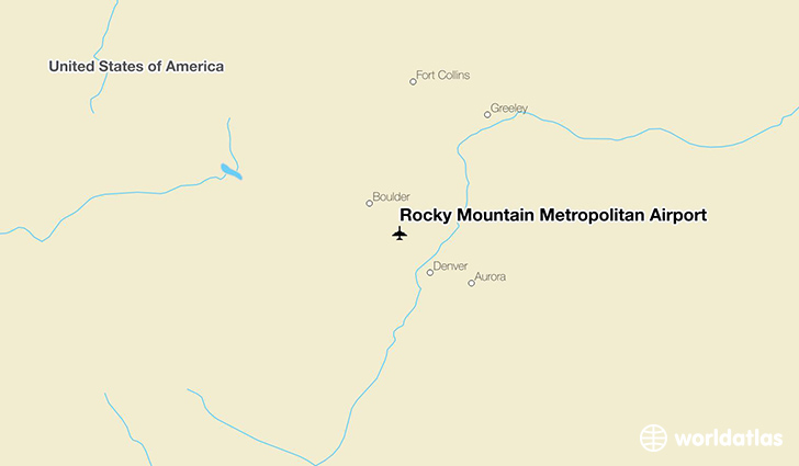Rocky Mountain Metropolitan Airport location on a map