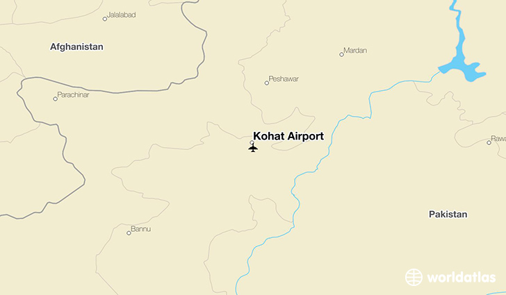 Kohat Airport location on a map