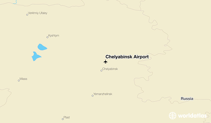 Chelyabinsk Airport location on a map