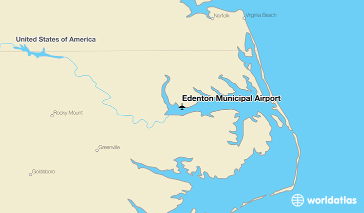 Edenton Municipal Airport location on a map