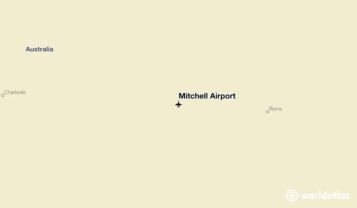 Mitchell Airport location on a map