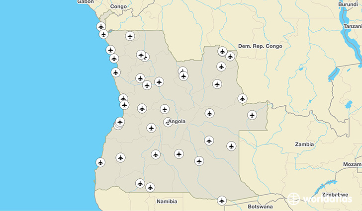Angola airports
