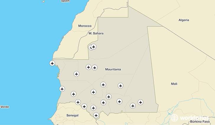 Mauritania airports