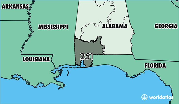 28 Area Code Map Alabama Maps Online For You