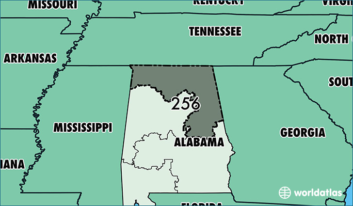 26 Alabama Area Codes Map Maps Online For You