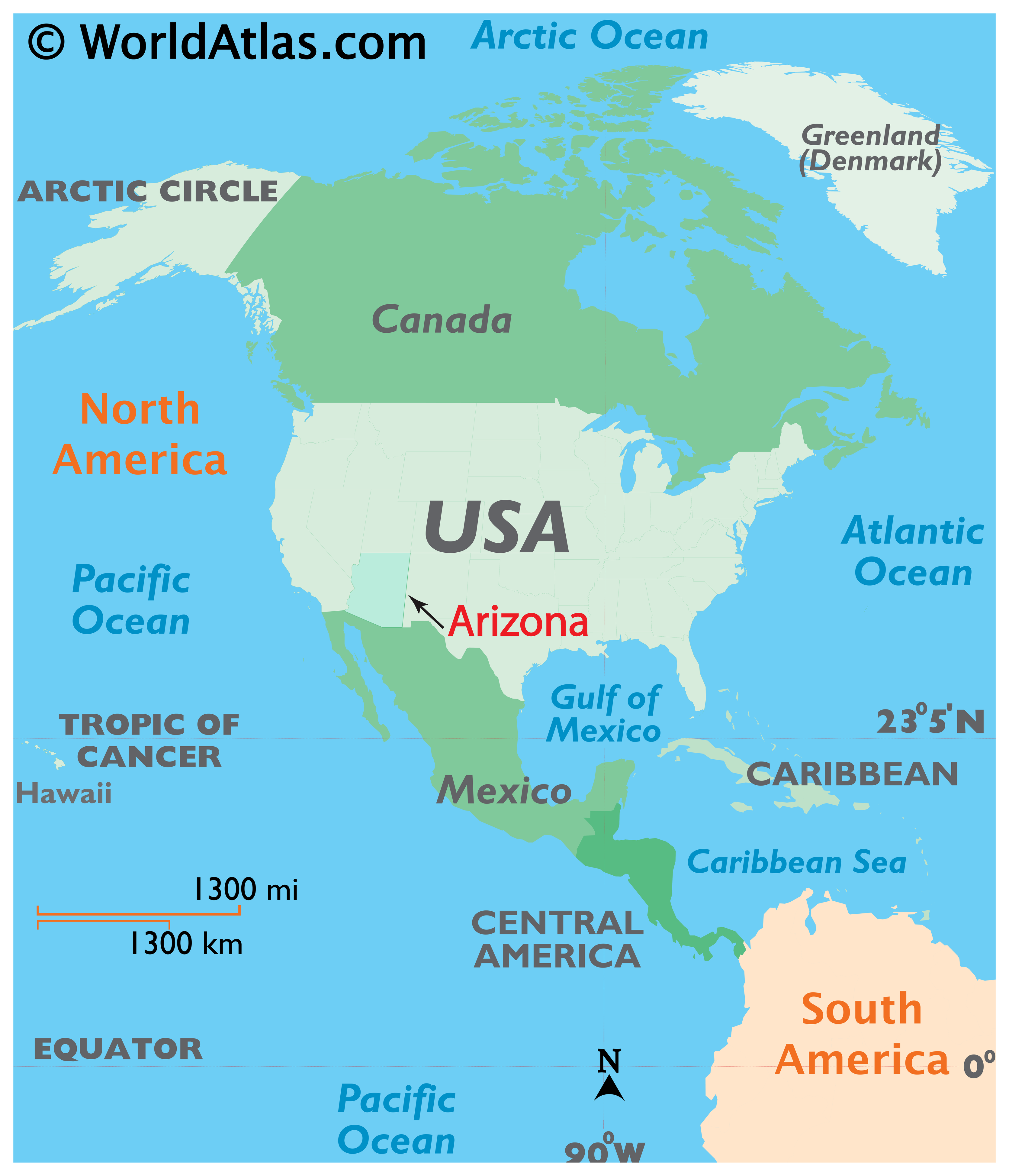 arizona karta Arizona Map / Geography of Arizona/ Map of Arizona   Worldatlas.com arizona karta