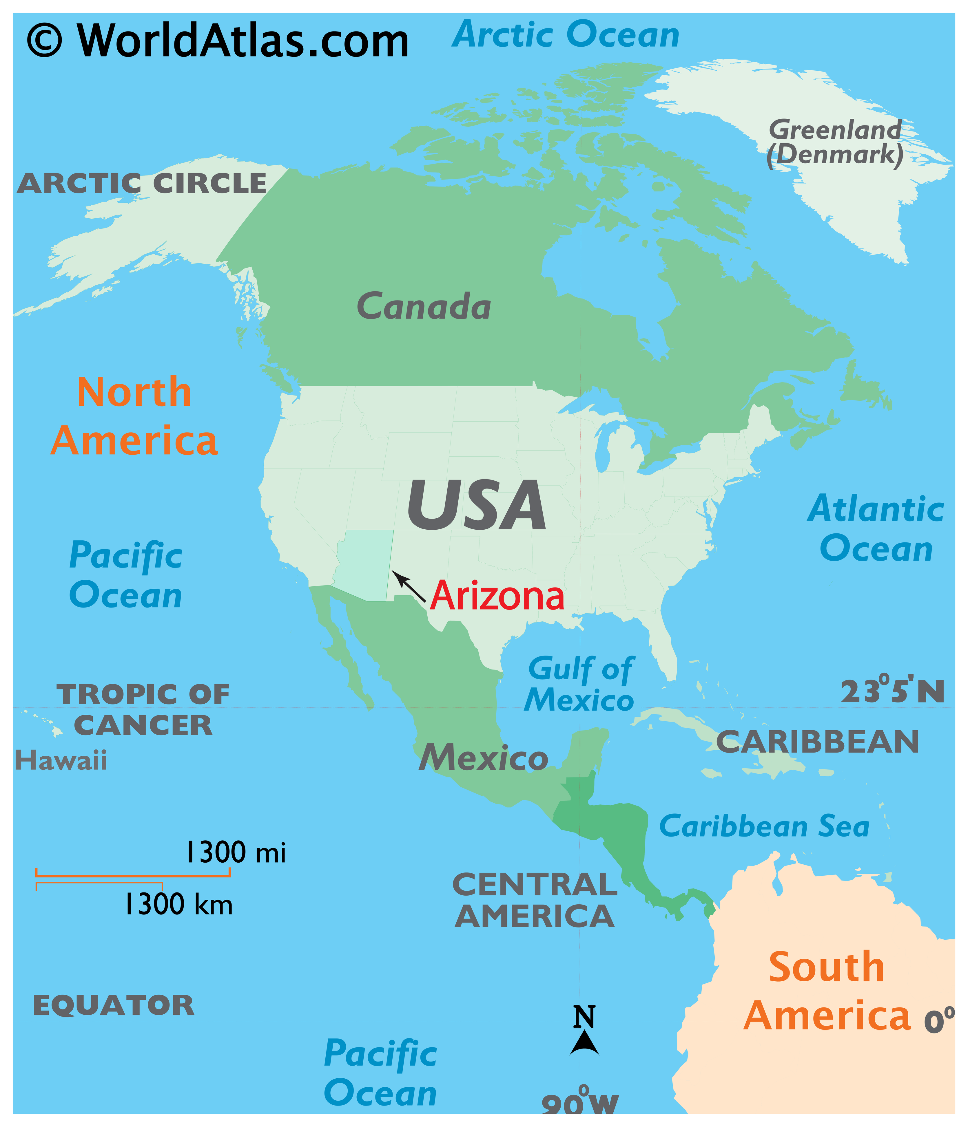 where is arizona on the map Arizona Map Geography Of Arizona Map Of Arizona Worldatlas Com where is arizona on the map