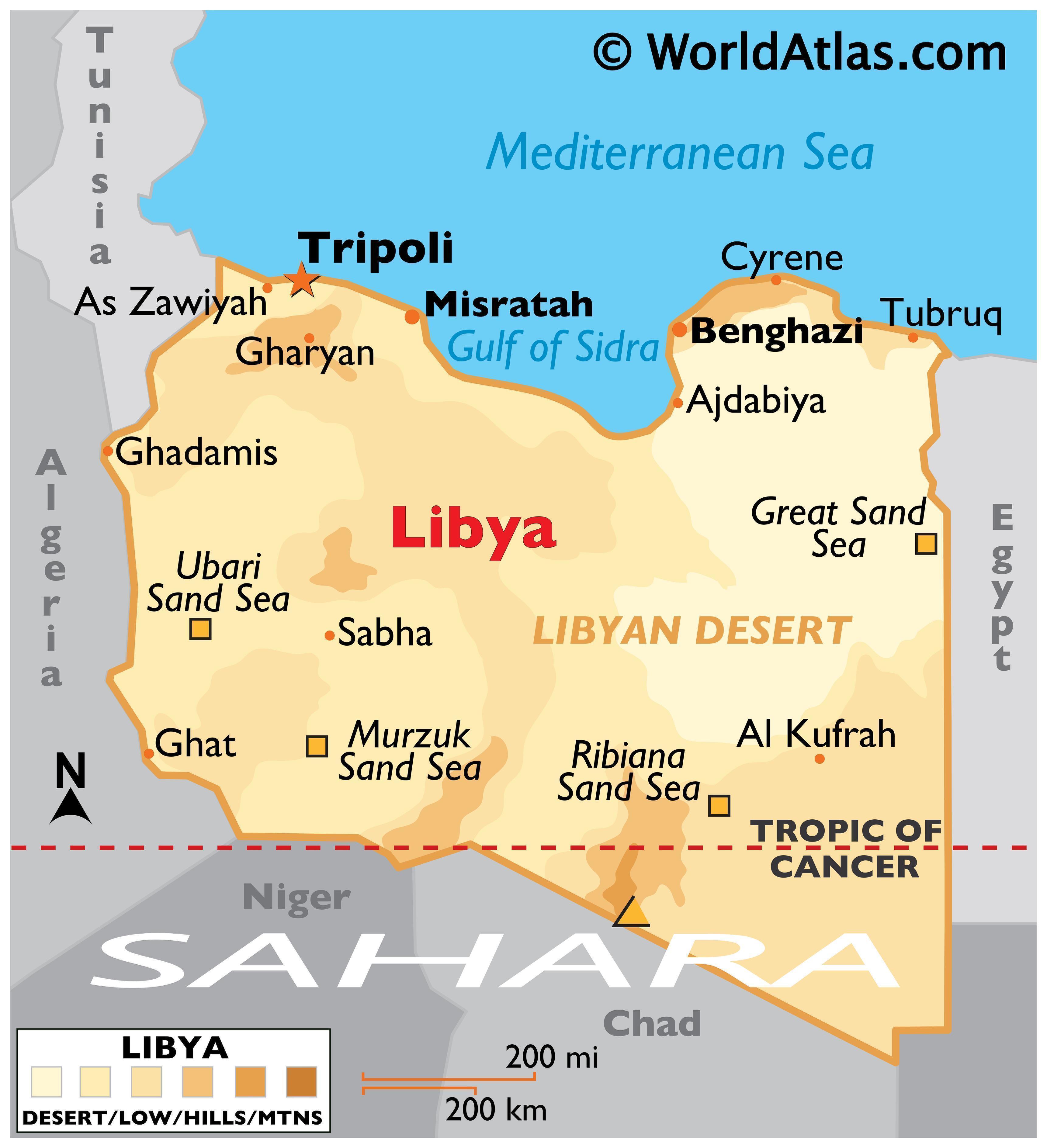 Map of Libya