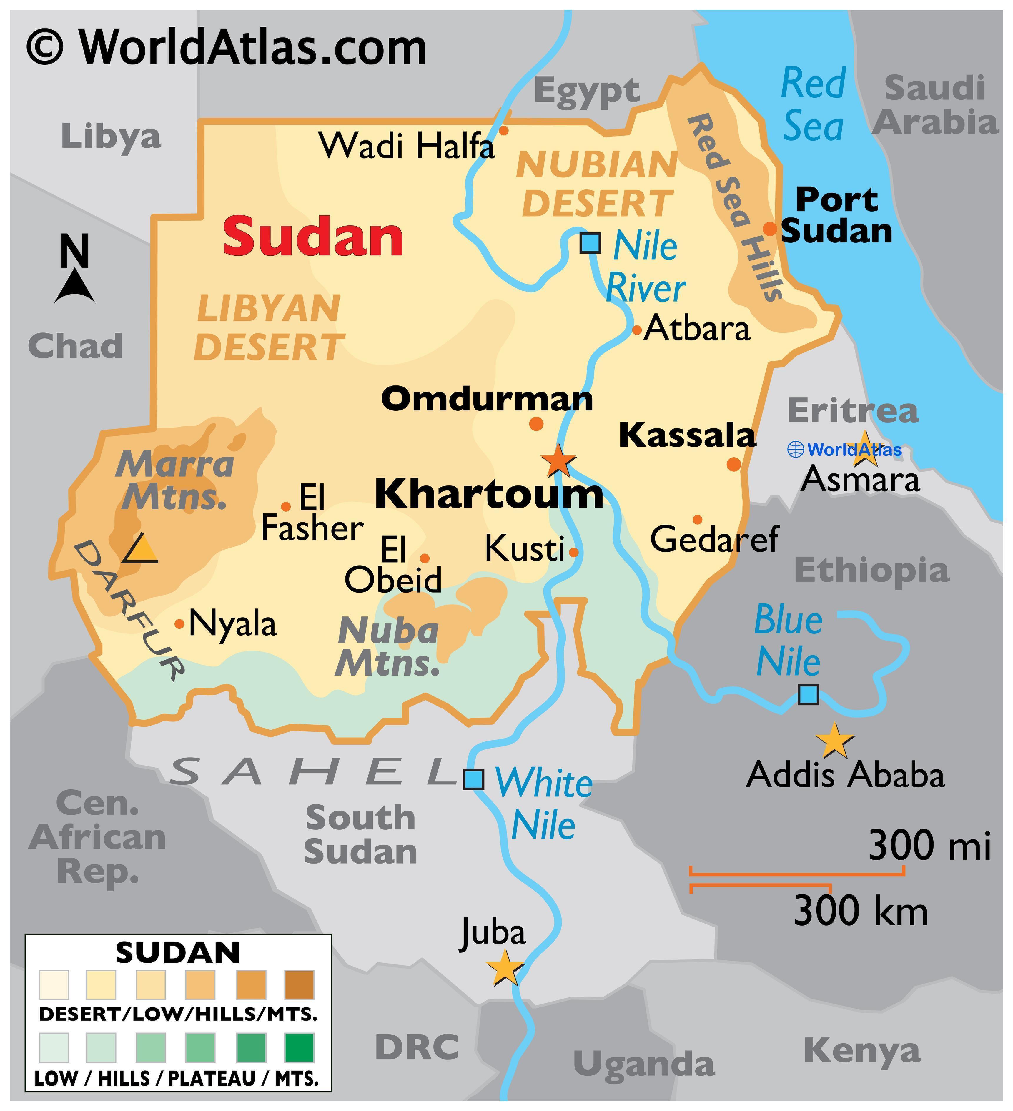 map of sudan africa Sudan Map Geography Of Sudan Map Of Sudan Worldatlas Com map of sudan africa