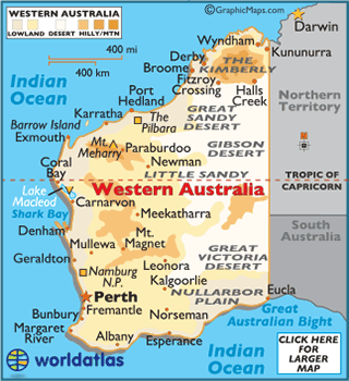 Map of Western Australia