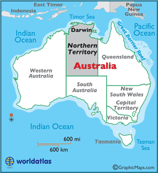 Locator Map of Northern Territory