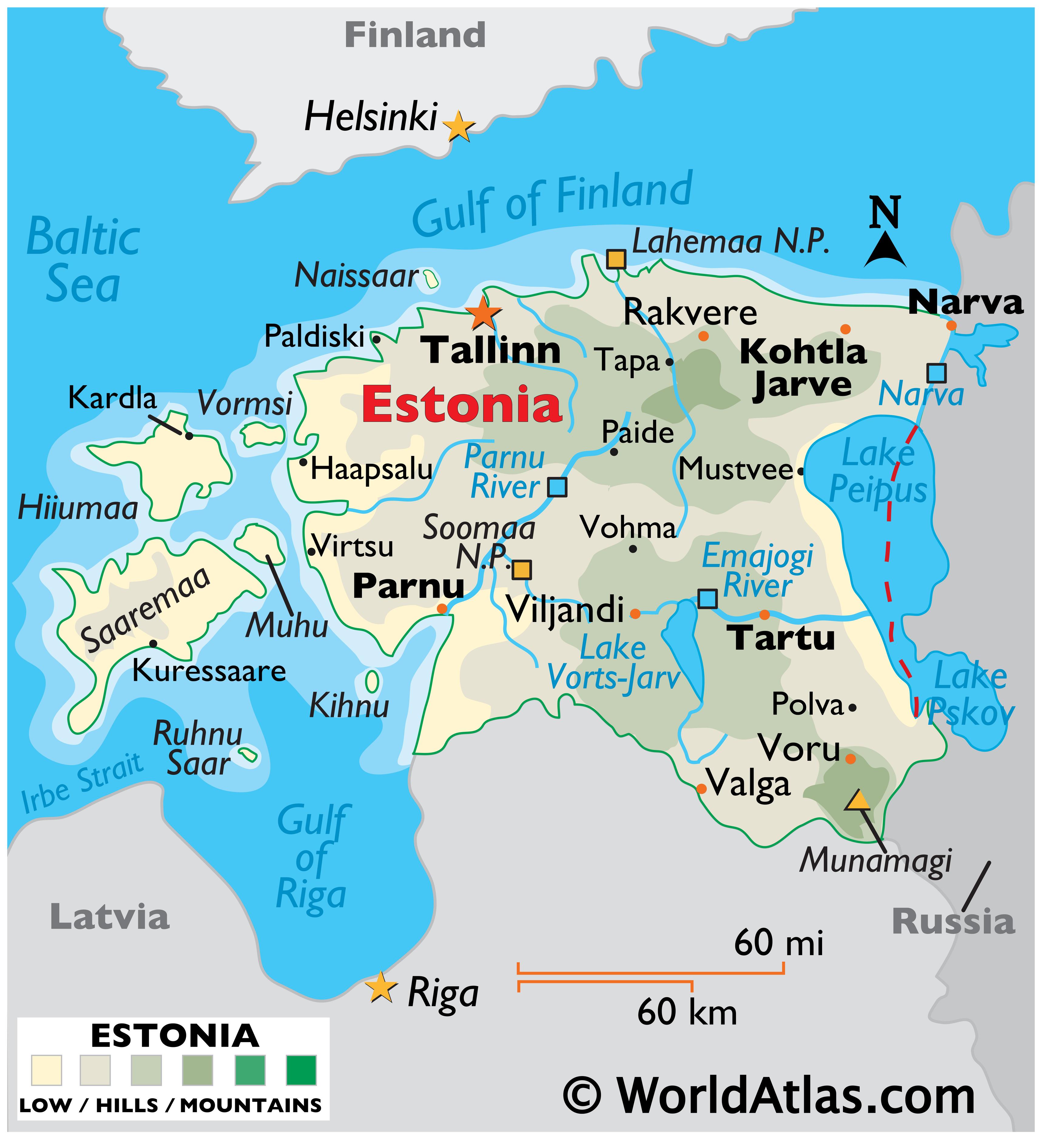 estonia map world map Estonia Map Geography Of Estonia Map Of Estonia Worldatlas Com estonia map world map