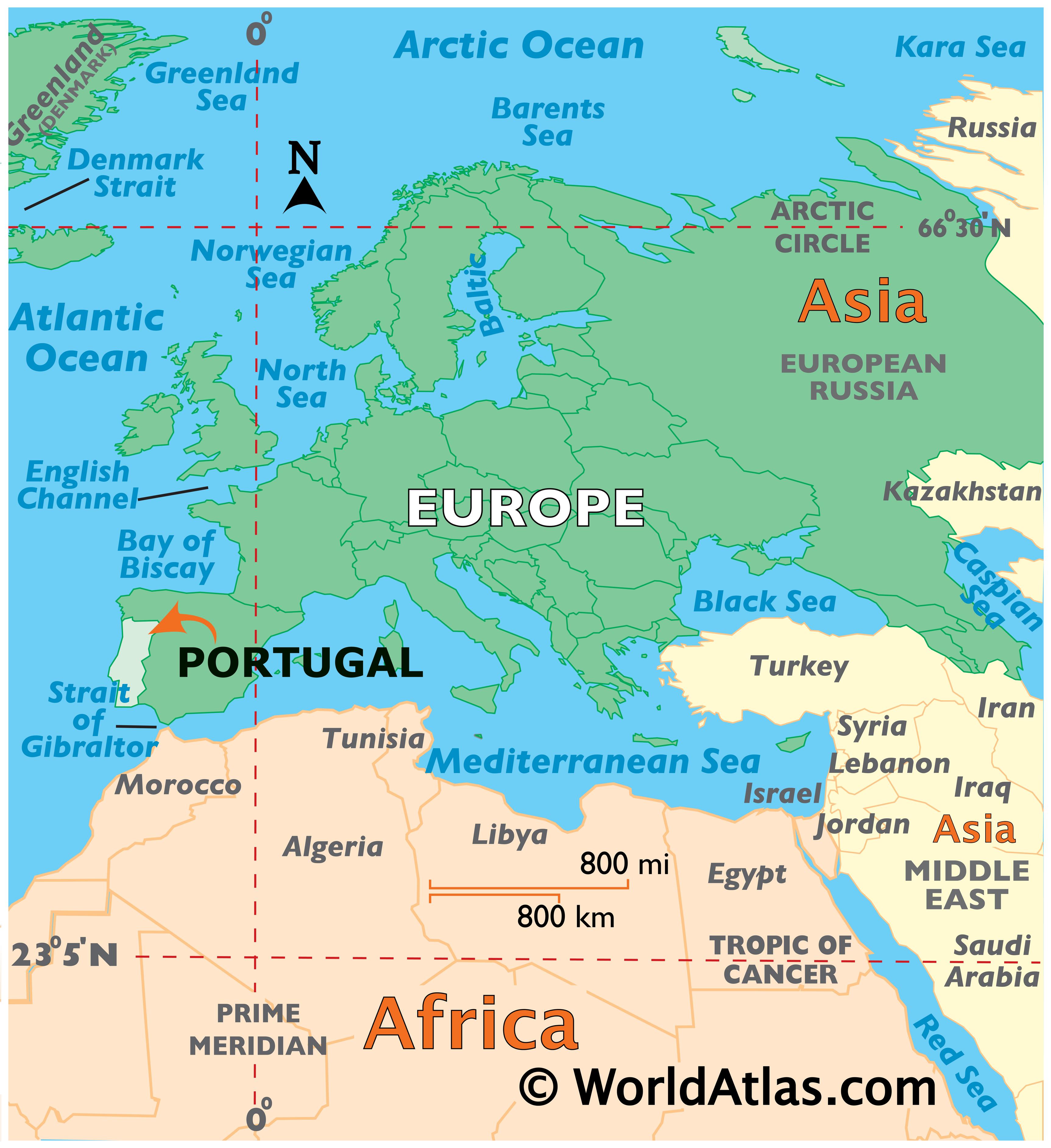 Portugal World Map