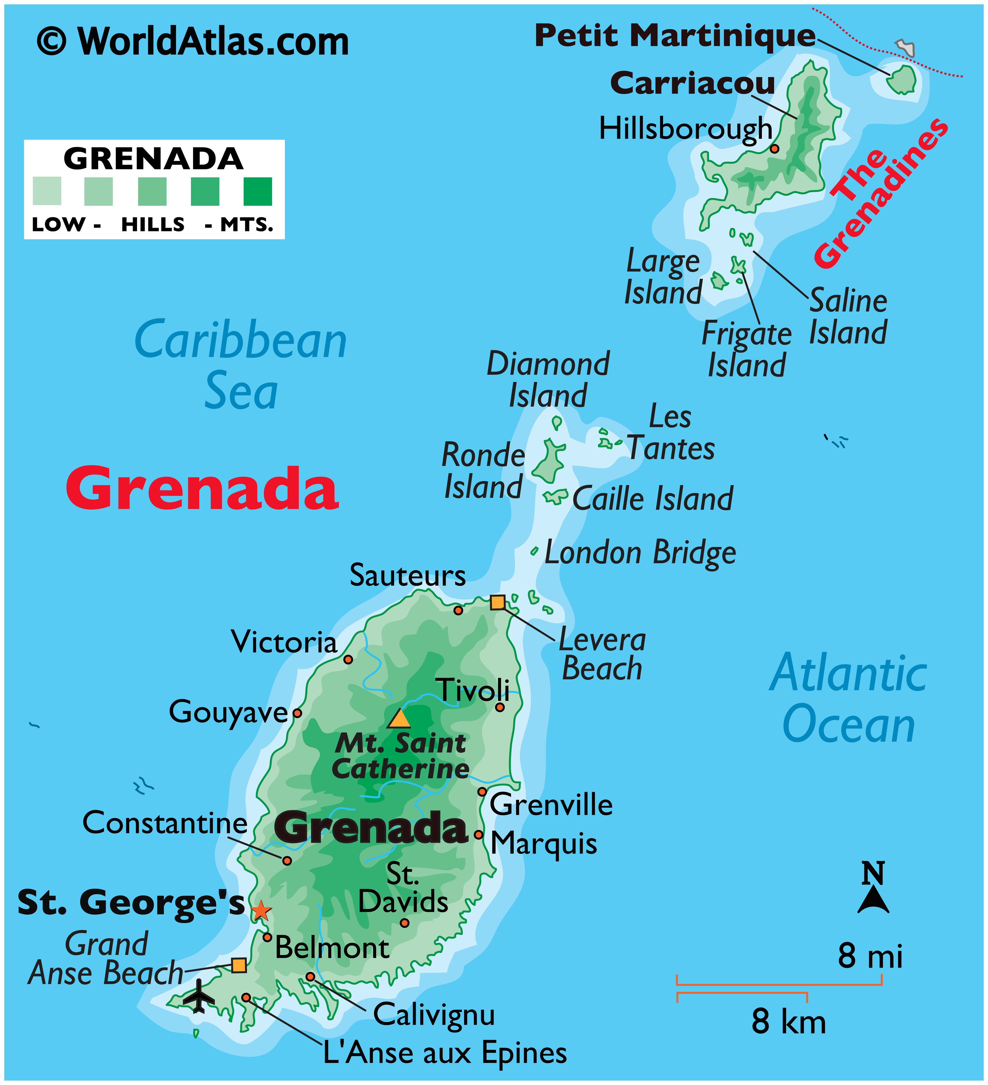 Image result for map of grenada island