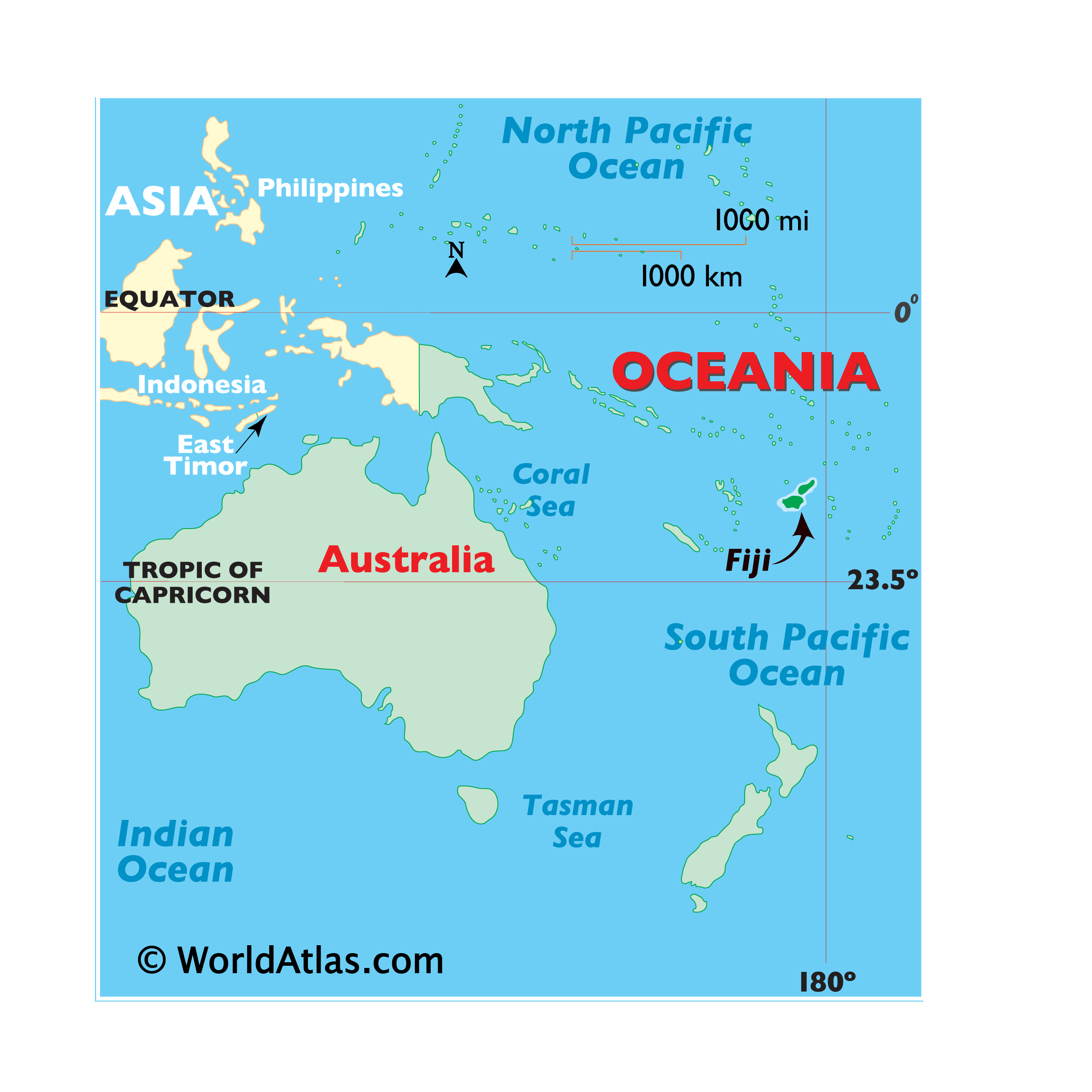 Fijiöarna Karta | Karta Mellersta
