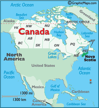 Locator Map of Nova Scotia