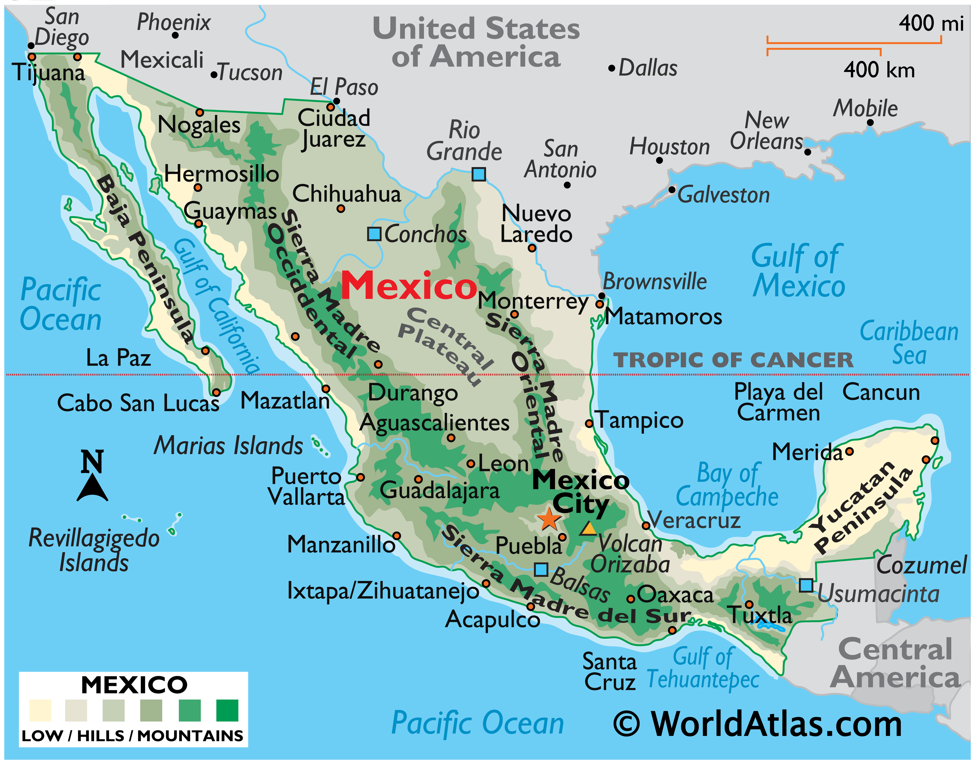 Mexico Map Printable Web This Blank Map Of Mexico Allows You To Include ...