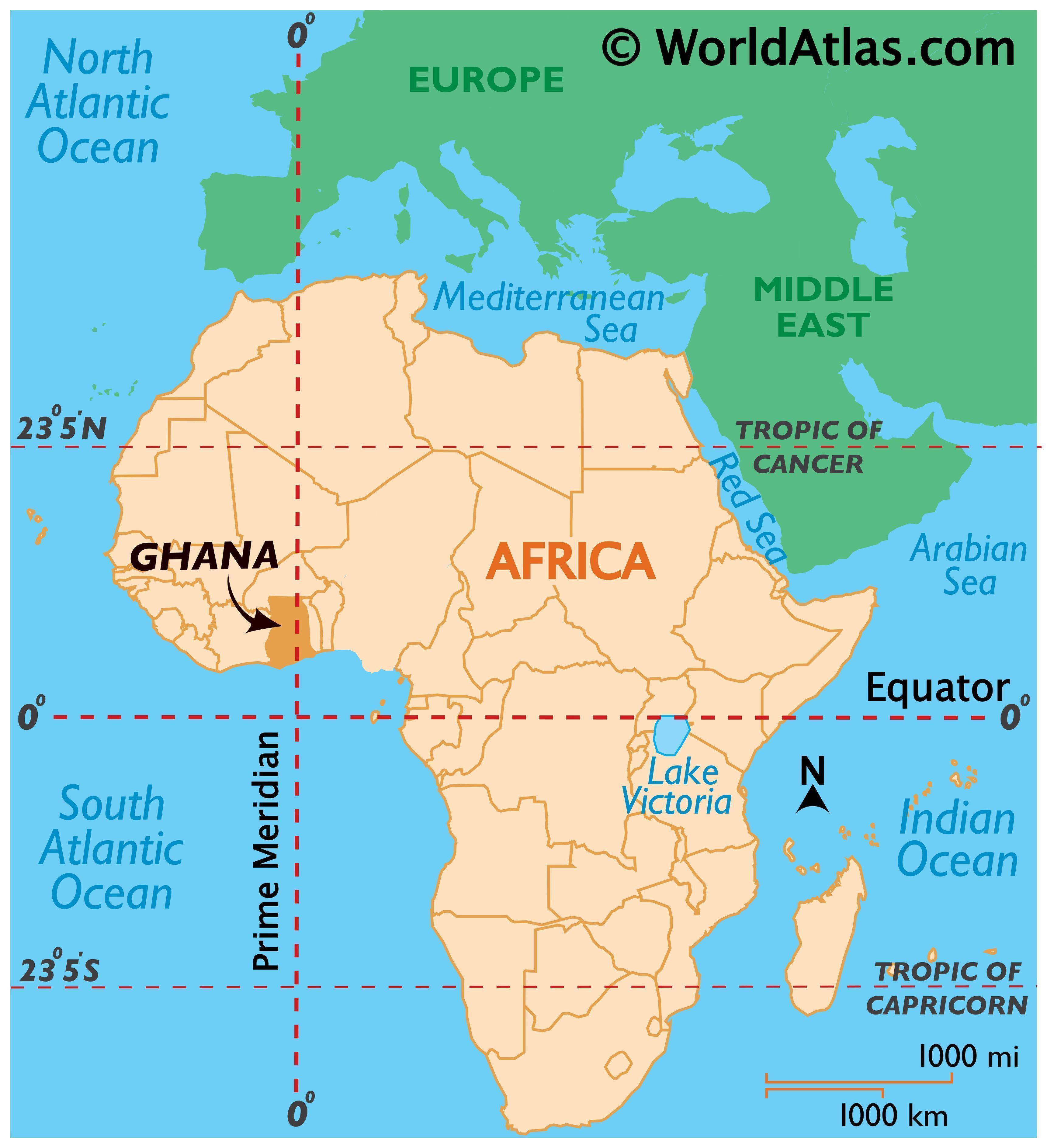 where is ghana located on the world map Ghana Map Geography Of Ghana Map Of Ghana Worldatlas Com where is ghana located on the world map