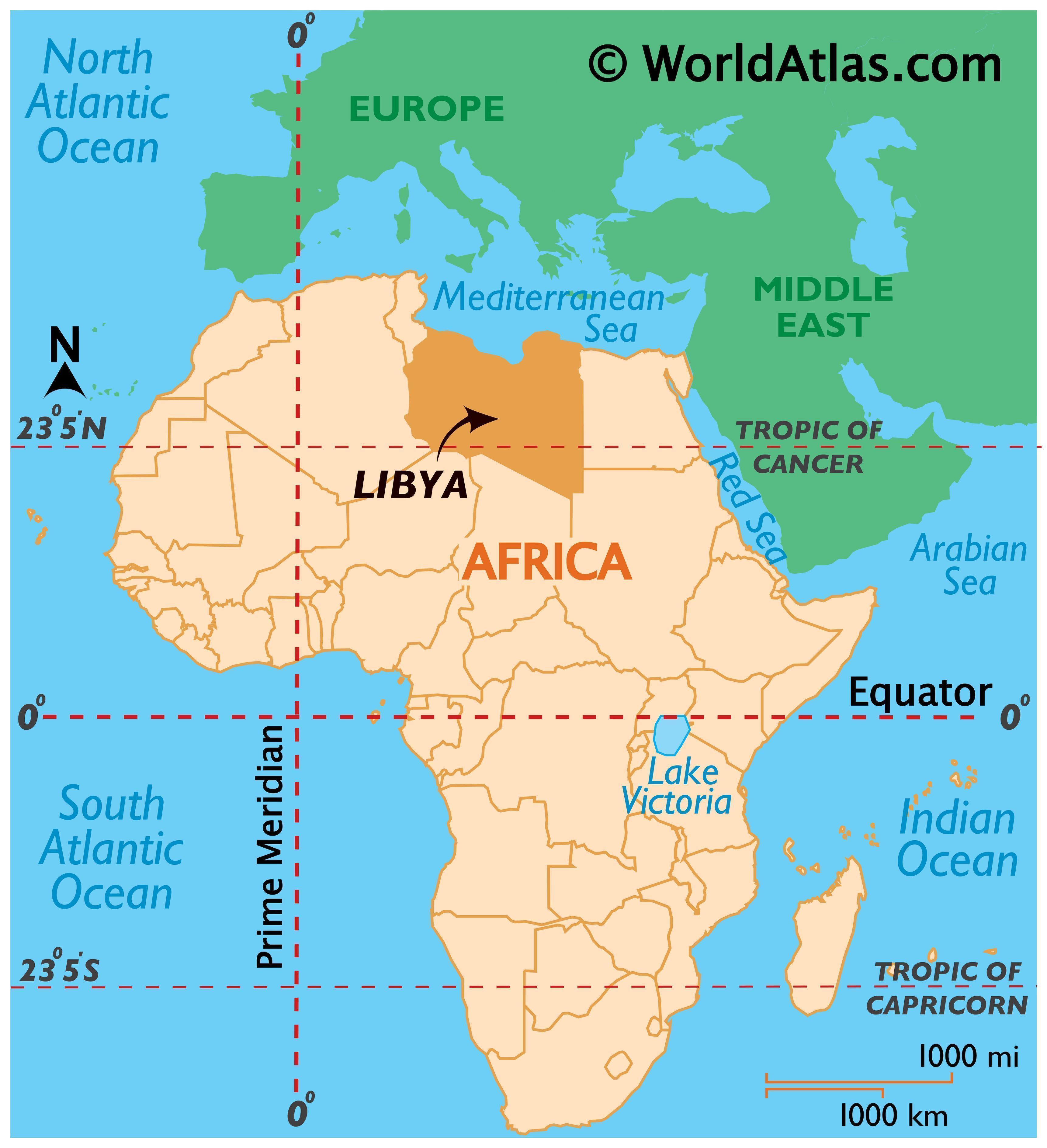 Locator Map of Libya