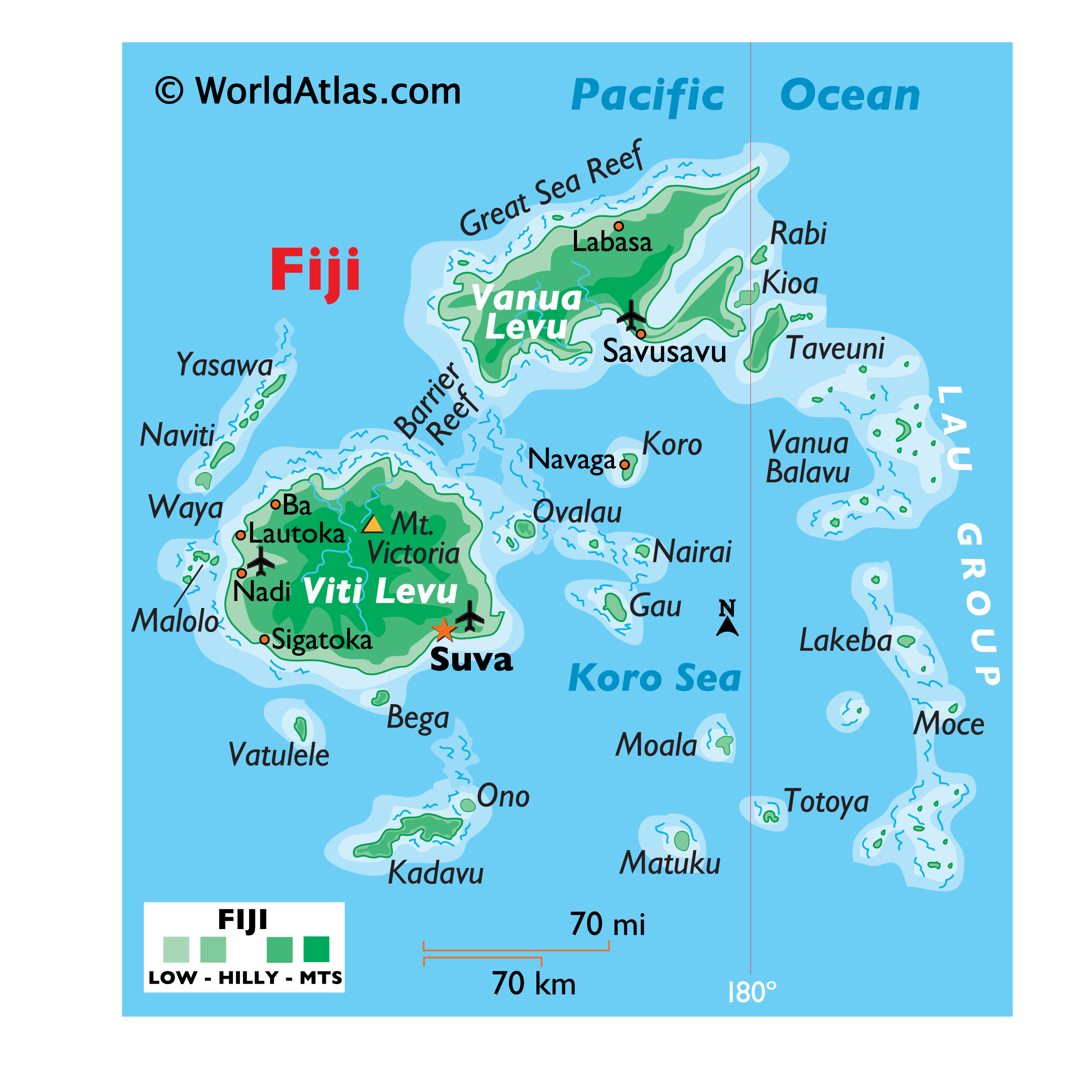 where is fiji on the map Map Of Fiji Fiji Map Geography Of Fiji Map Information World where is fiji on the map