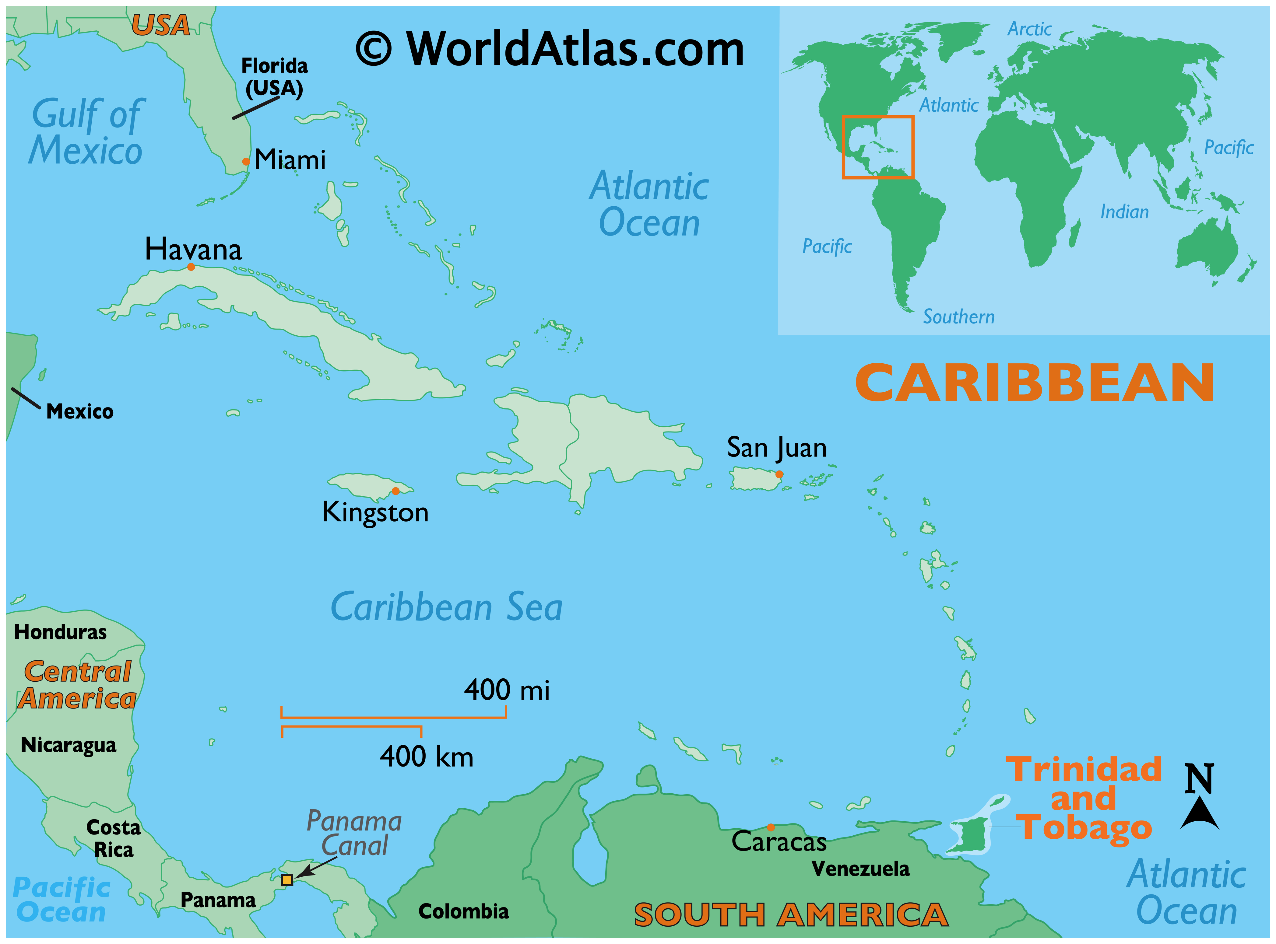 Trinidad And Tobago World Map Trinidad and Tobago Map / Geography of Trinidad and Tobago / Map 