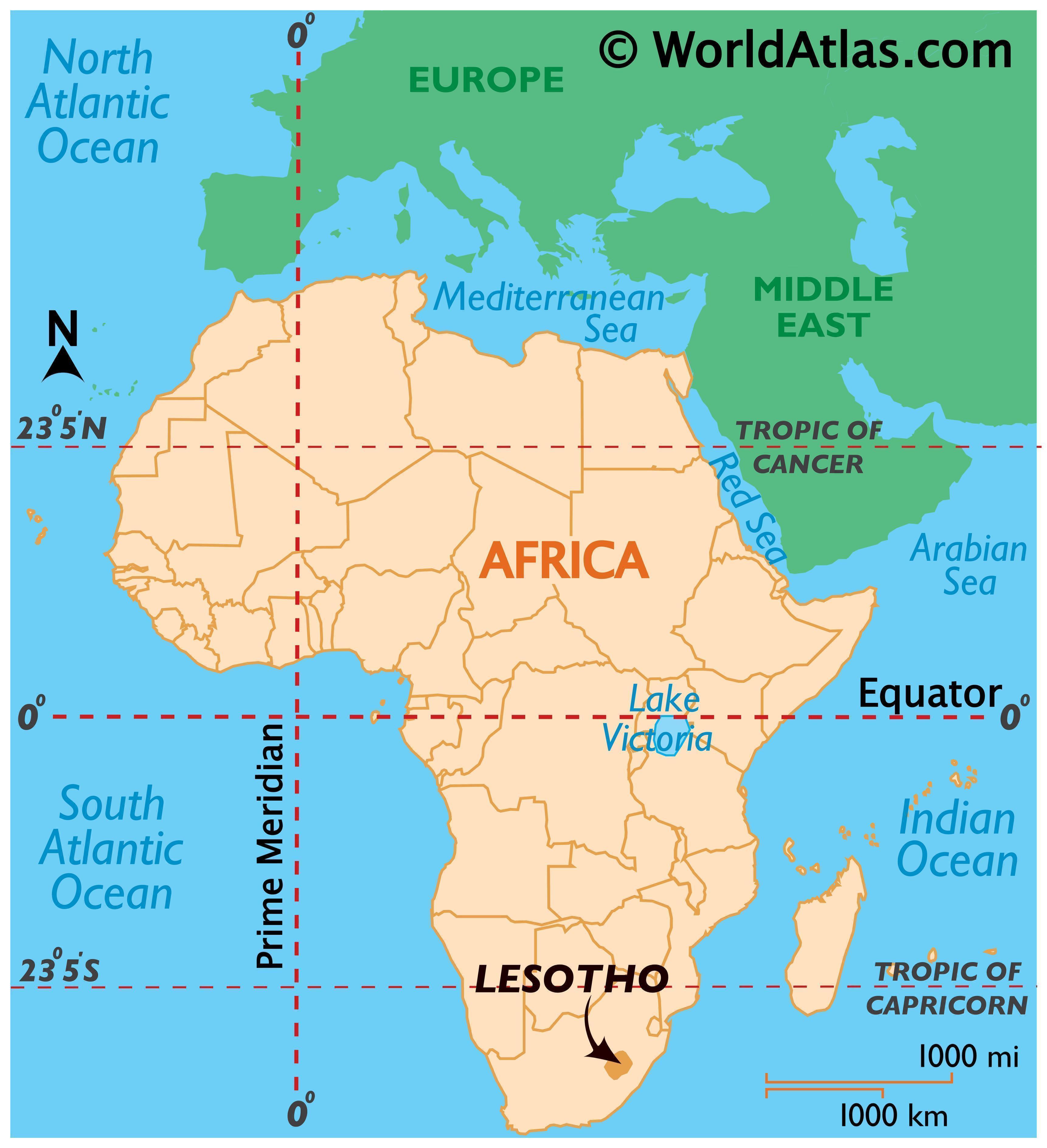 Image result for map Lesotho