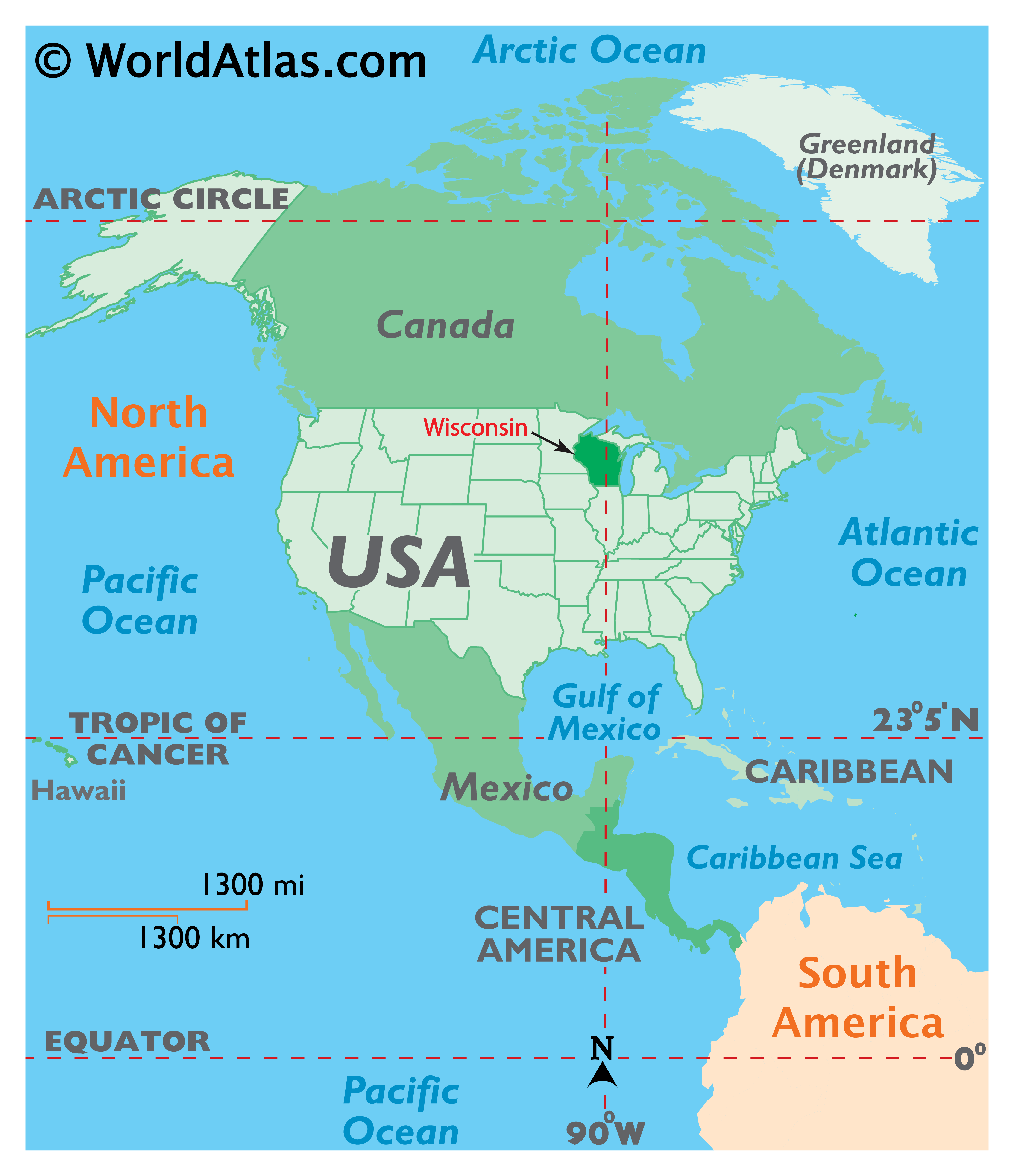 Locator Map of Wisconsin