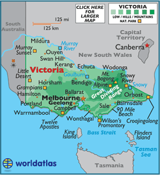 Map of Victoria