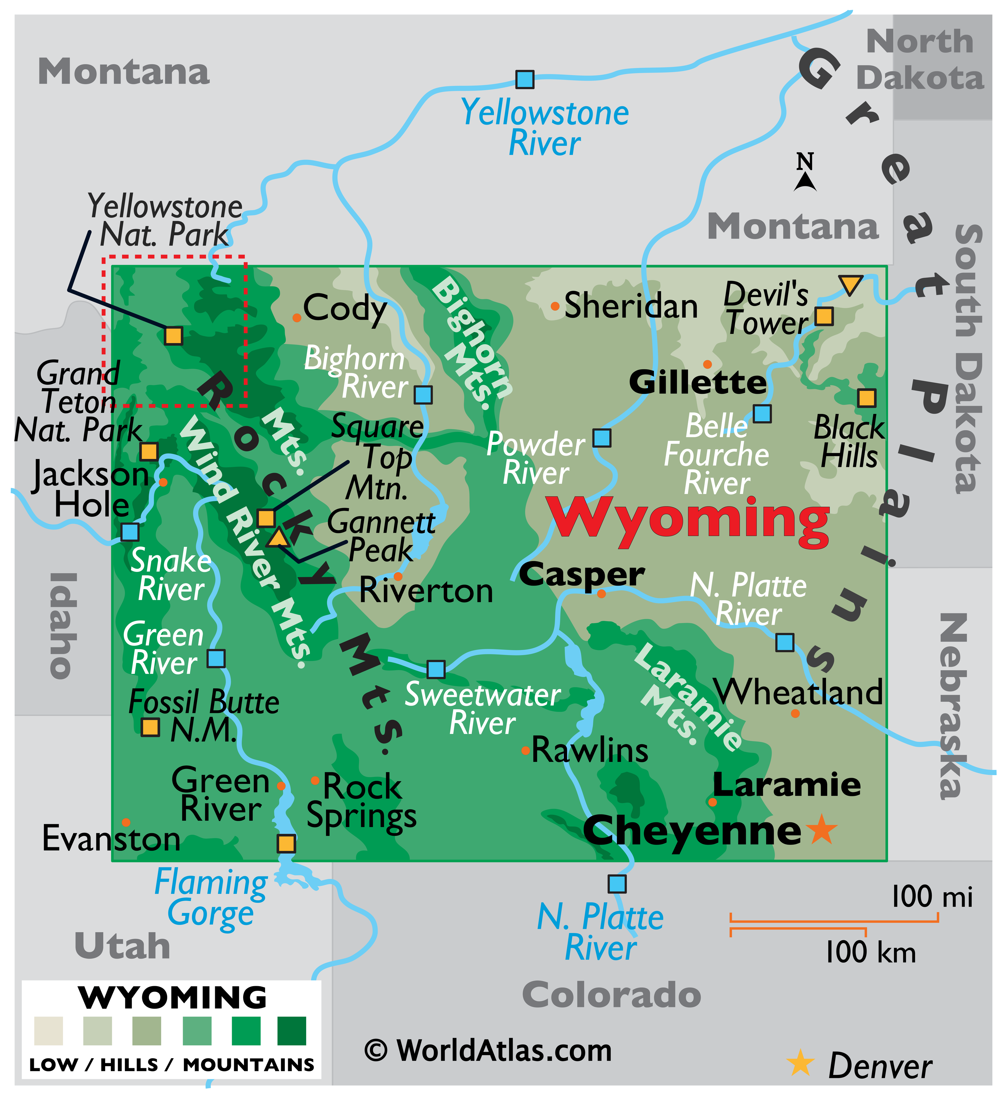 Map of Wyoming