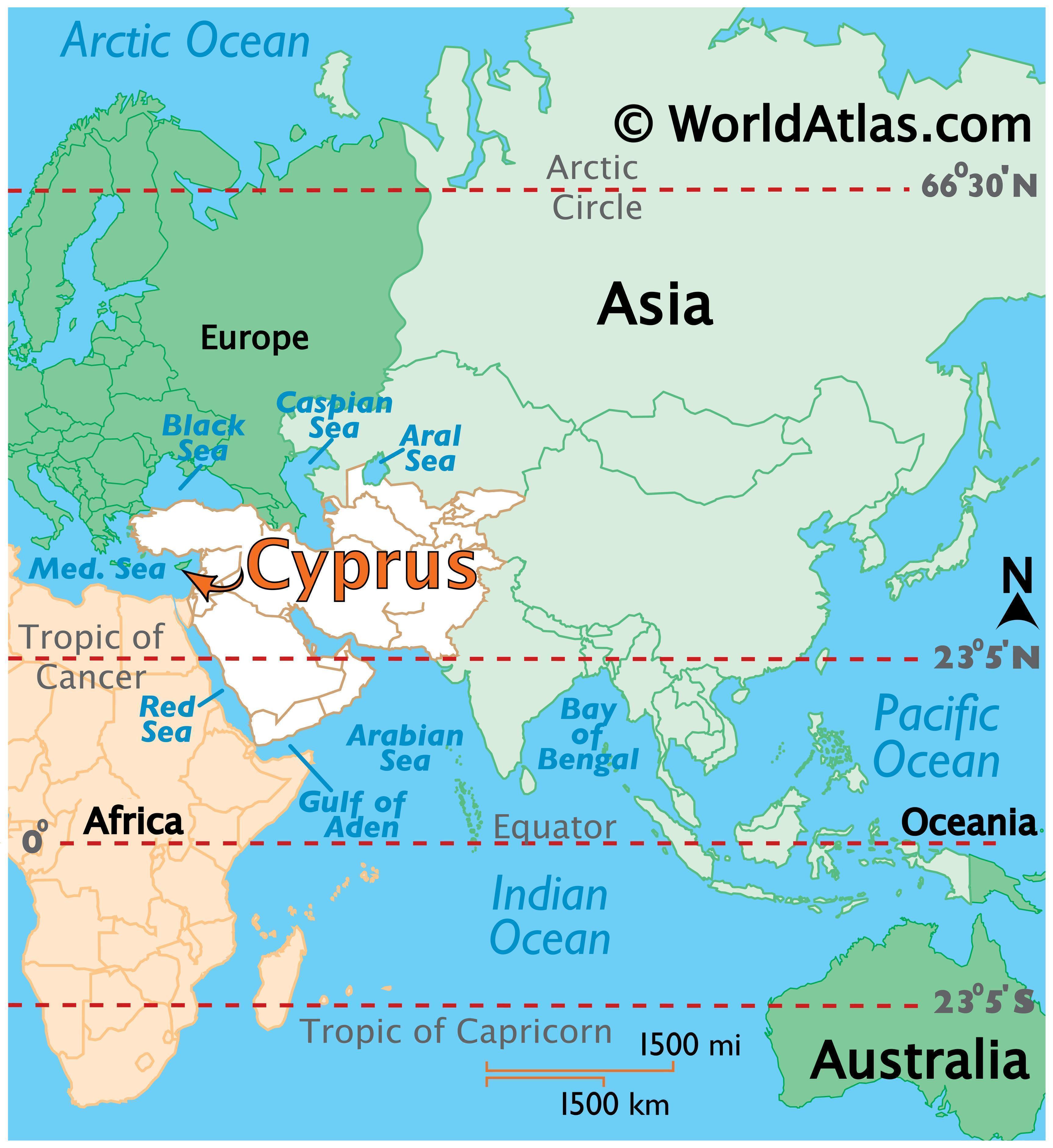 cipar karta europe Cyprus Map / Geography of Cyprus / Map of Cyprus   Worldatlas.com cipar karta europe