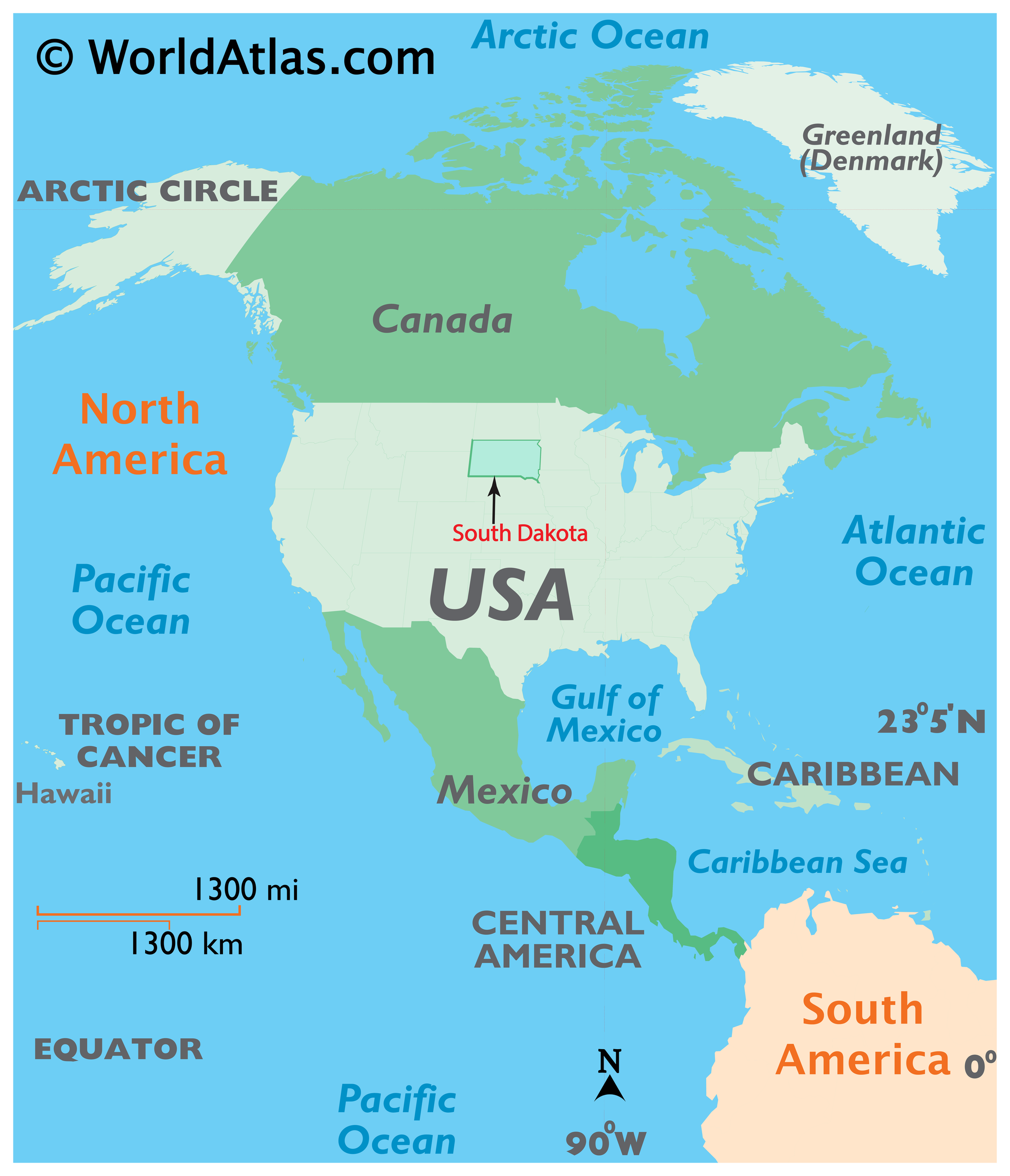 Locator Map of South Dakota