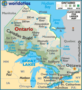 Ontario Facts On Largest Cities Populations Symbols Worldatlas Com