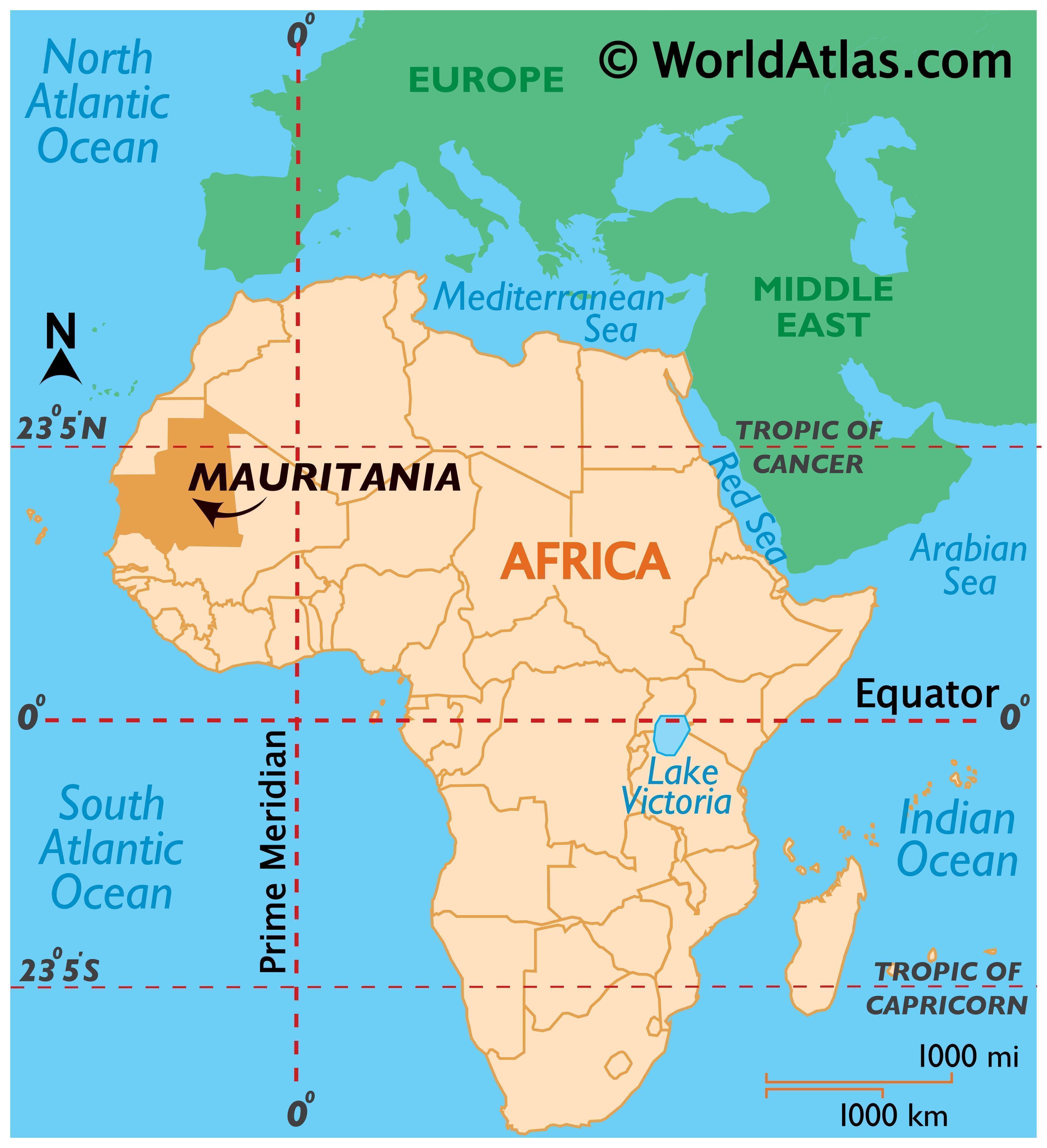 Image result for mauritania map