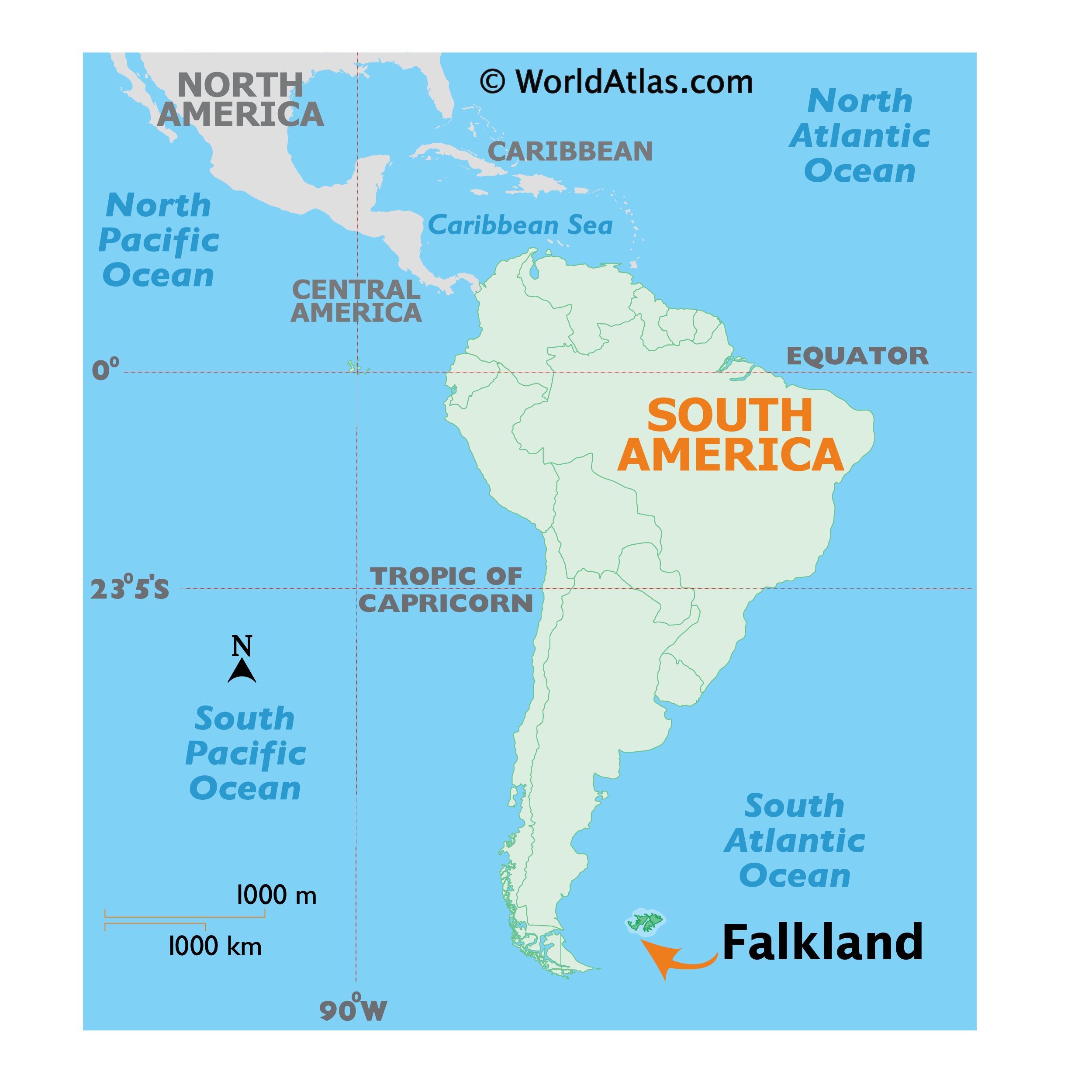 Falkland Islands Map Geography Of Falkland Islands Map Of