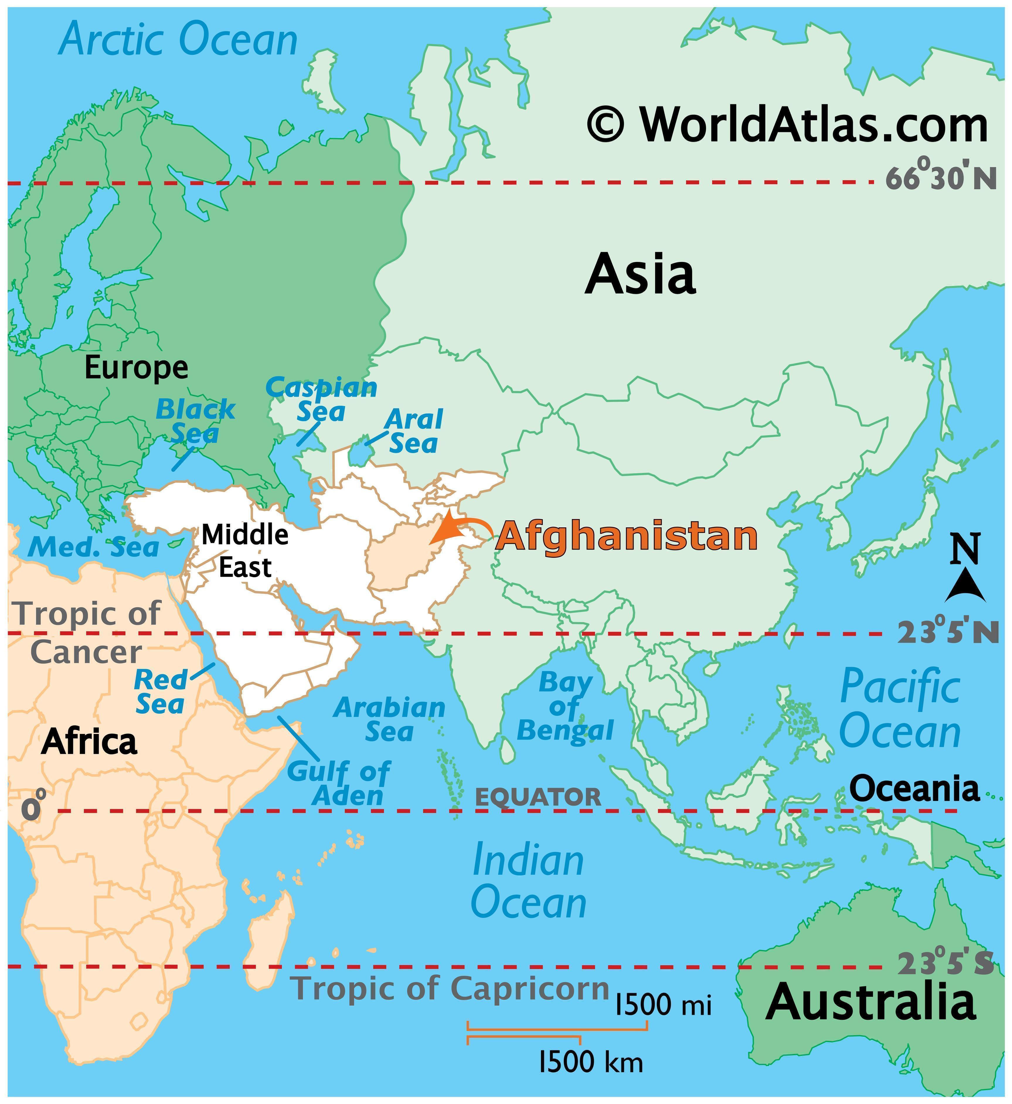 Afghanistan On World Map