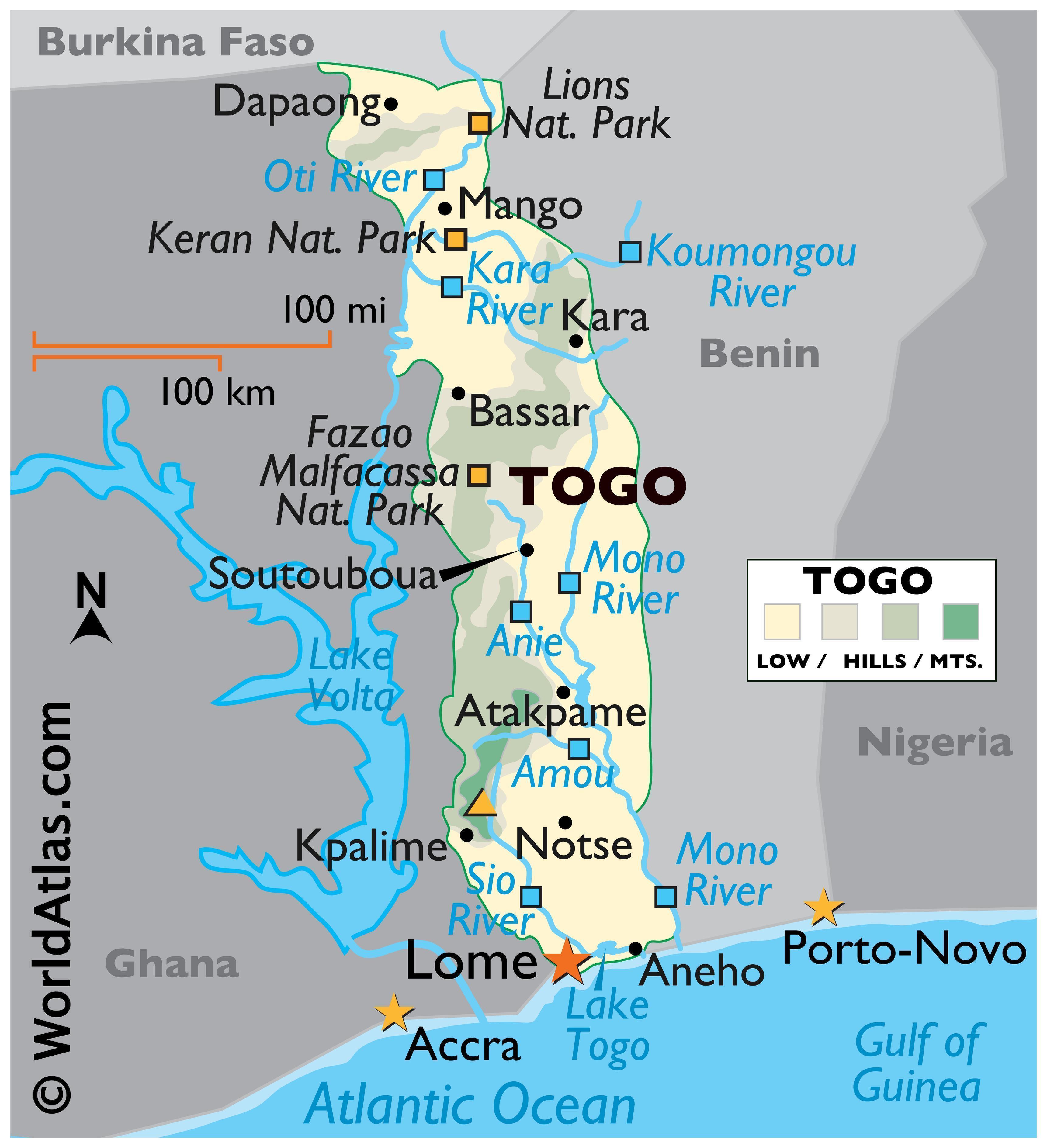 togo capital map