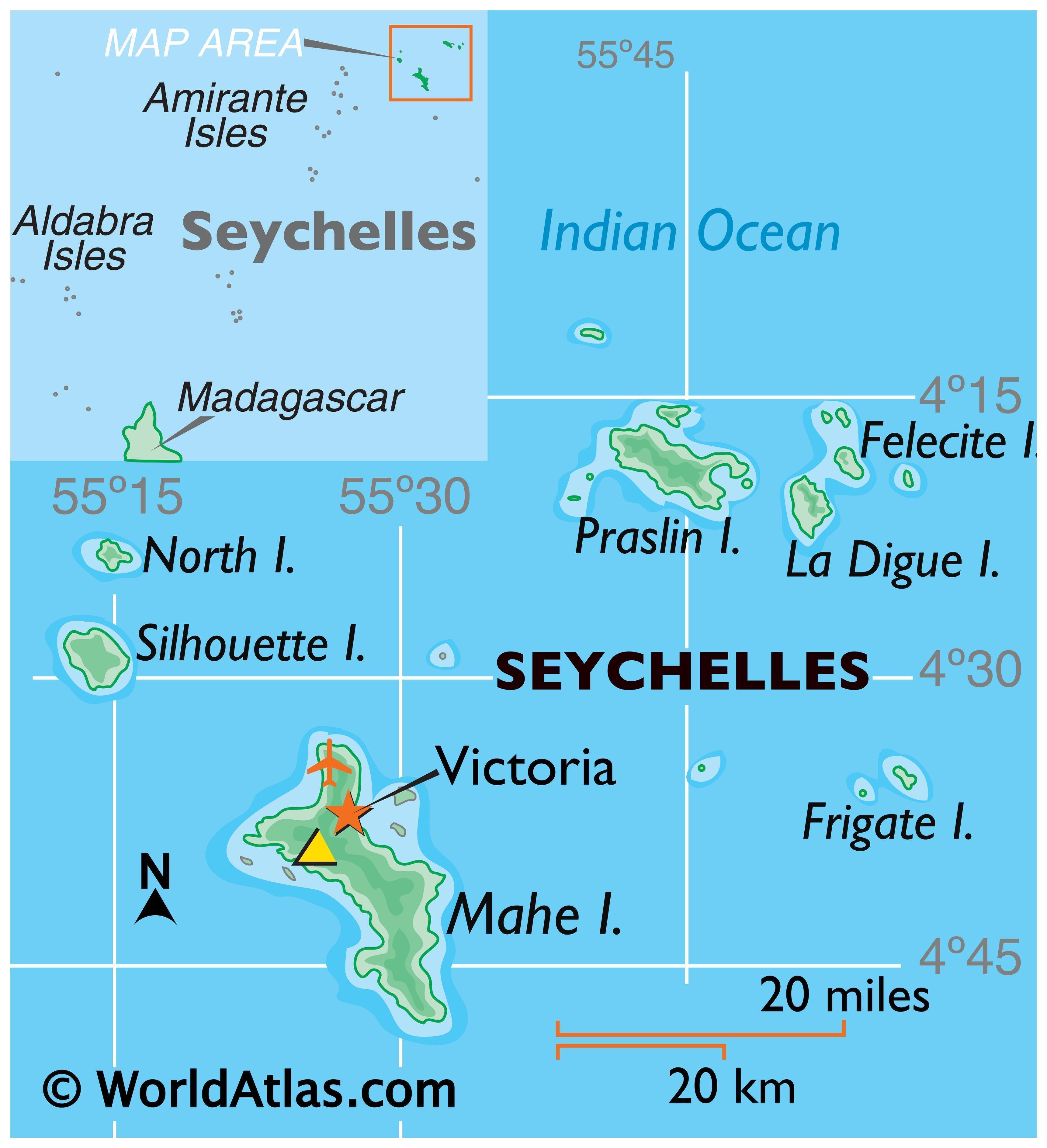 sejseli mapa Seychelles Map / Geography of Seychelles / Map of Seychelles  sejseli mapa