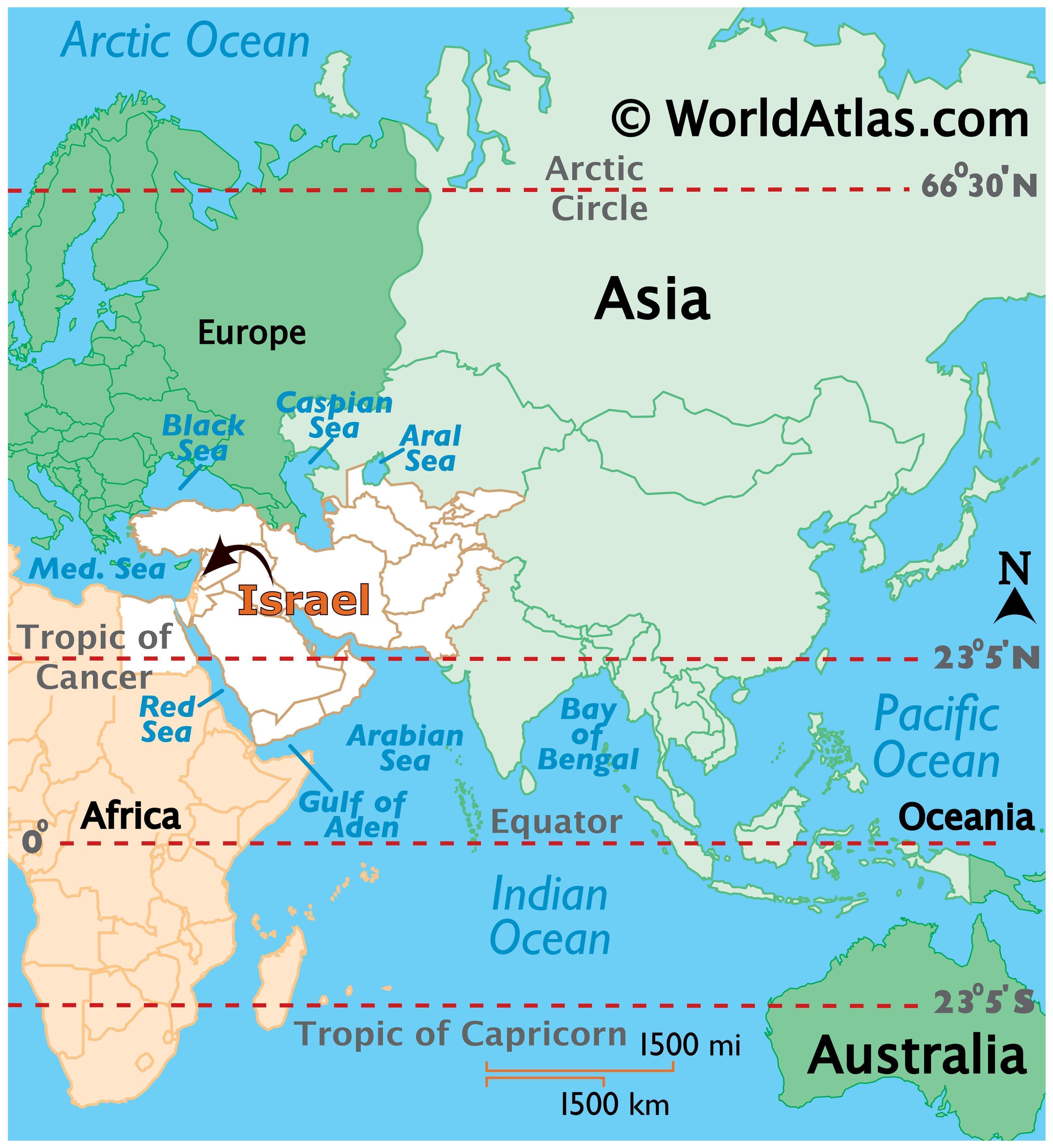 Where Is Israel Located On The World Map Israel Map / Geography of Israel / Map of Israel   Worldatlas.com