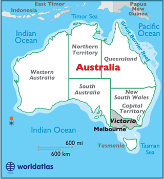 Locator Map of Victoria