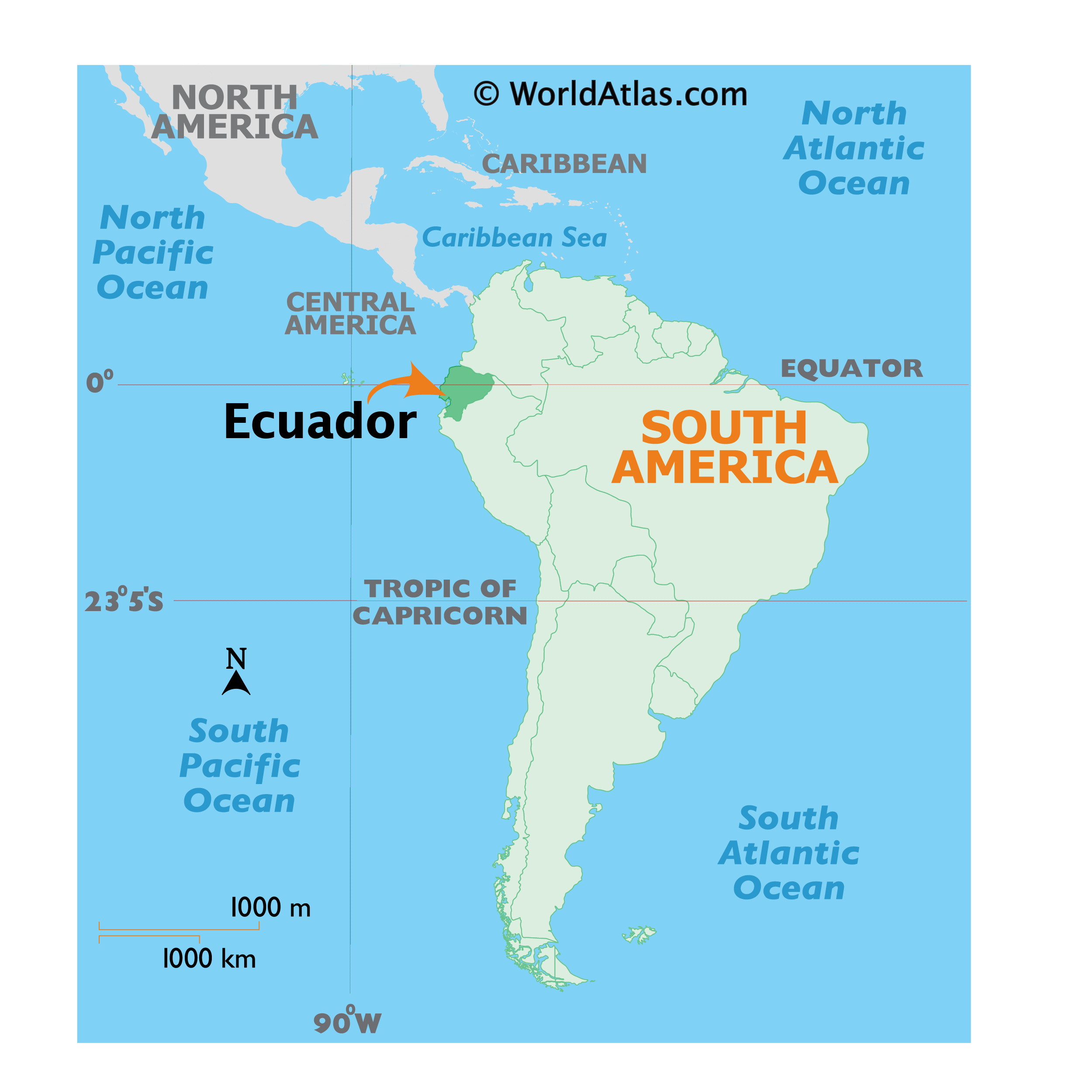 where is ecuador on the world map Ecuador Map Geography Of Ecuador Map Of Ecuador Worldatlas Com where is ecuador on the world map