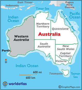 Western Australia Map / Geography Of Western Australia / Map Of Western Australia - Worldatlas.com