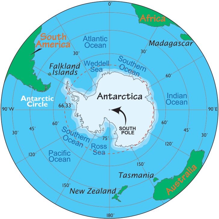 Where Is Antarctica On The World Map Antarctica Map / Map of Antarctica   Facts About Antarctica and 