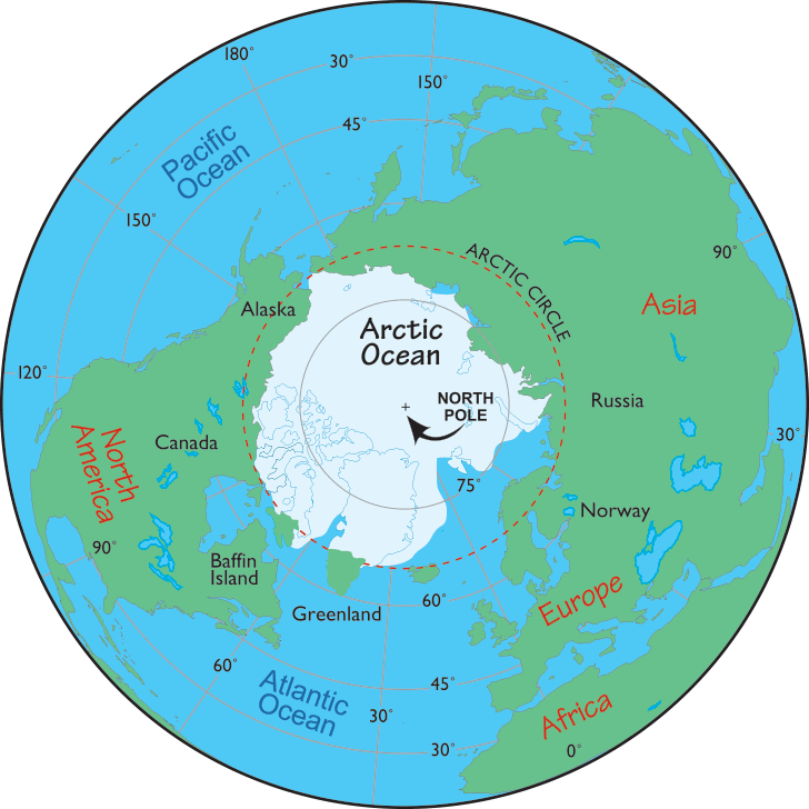 Mapa del Ártico