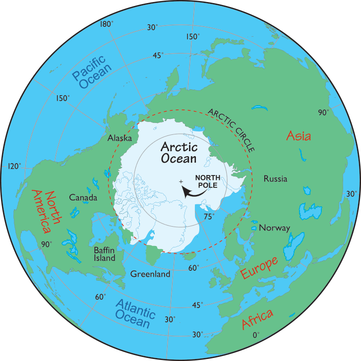 map of the arctic circle Arctic Map Map Of The Arctic Facts About The Arctic And The map of the arctic circle