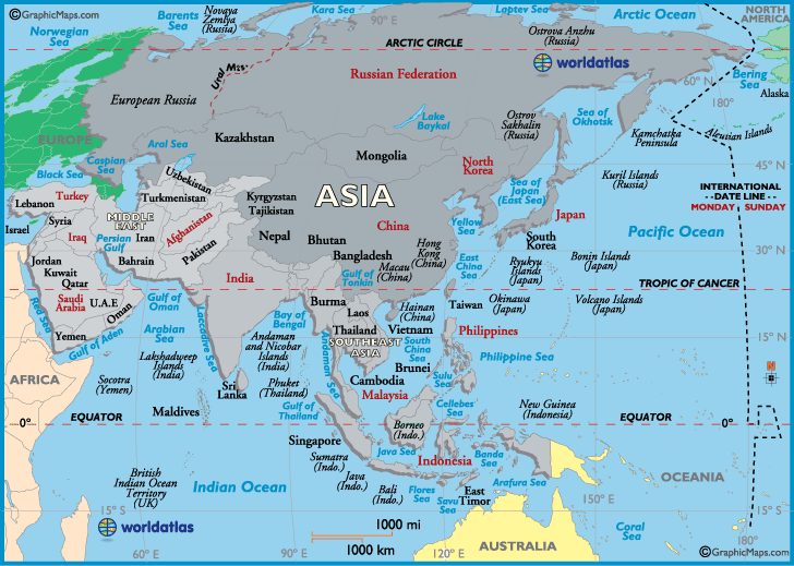 Asian Mountains Map 120